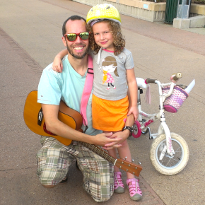 Anais and I on our bday bike/walk. Taken by Maile.