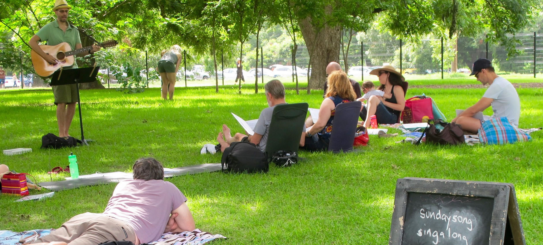 Barton Spring, singing Beatles songs