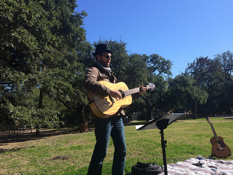 J leading Sunday Singalong